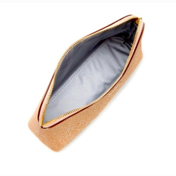 KATE SPADE NEW YORK Glitter Rose Gold Cosmetic Bag - Picture 4 of 11